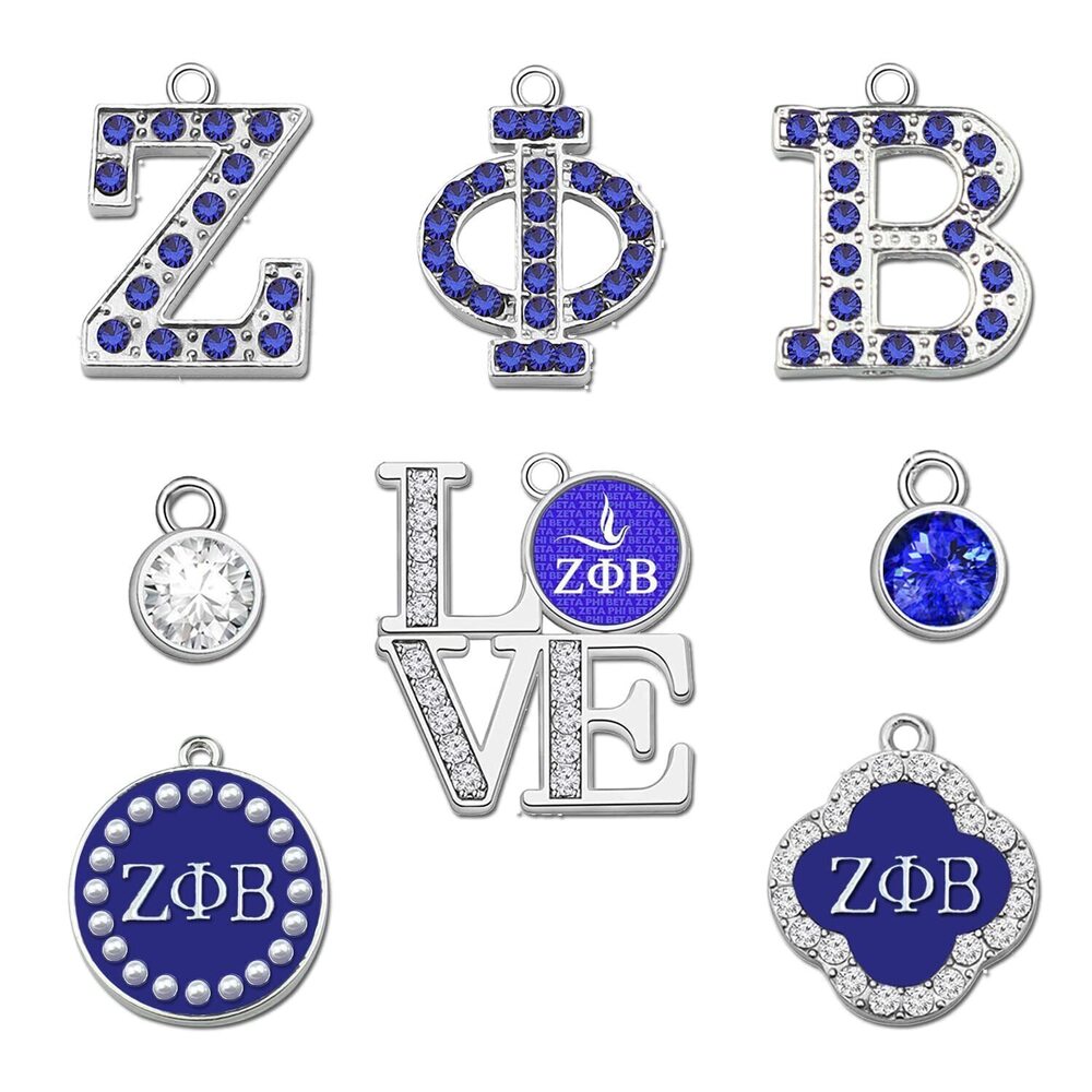 8665 8PCS Sorority Charms Bracelet Making Jewelry ZPB DIY Charms